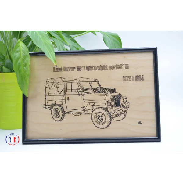 Tableau Land Rover Lightweight 88" Séries'3 en contre-plaqué bouleau finlandais.-Au bois enchanté
