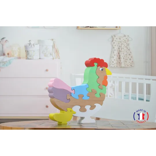 Wooden puzzle - chicken puzzle