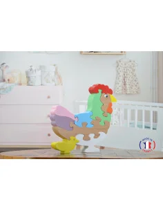 puzzle en bois - puzzle poule