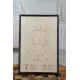 Tableau de bébé de naissance en fond bois bouleau finlandais