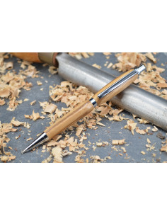 Mechanical pencil pen in zebra wood.