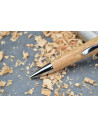 Ballpoint pen made of spalled beech wood.