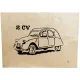 chanted wooden painting - Table 2CV