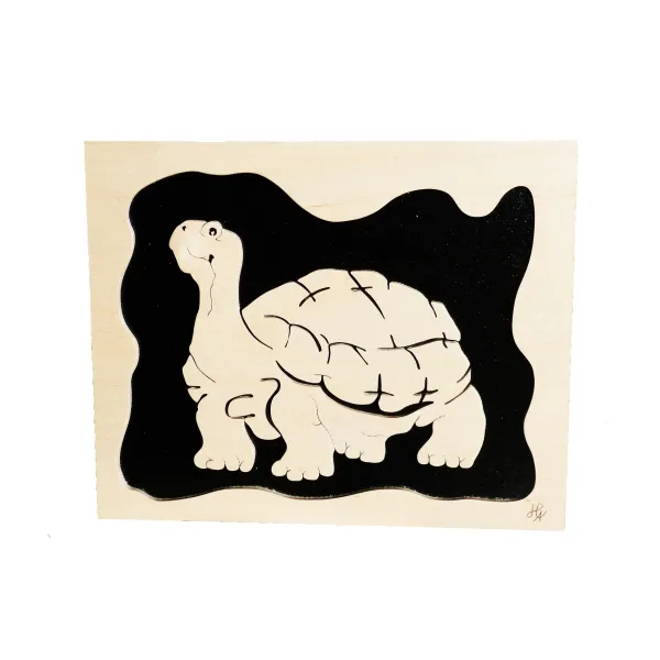 tableau en bois chantournés - tableau tortue