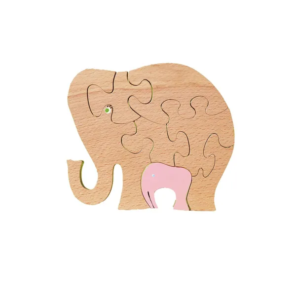 puzzle en bois - puzzle elephant