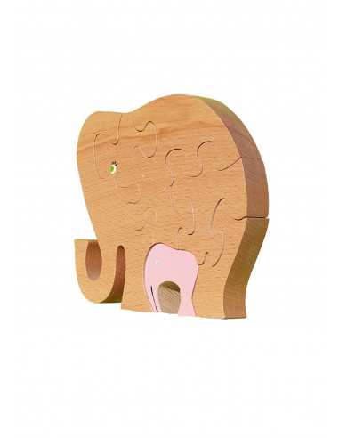 Puzzle en bois éléphant