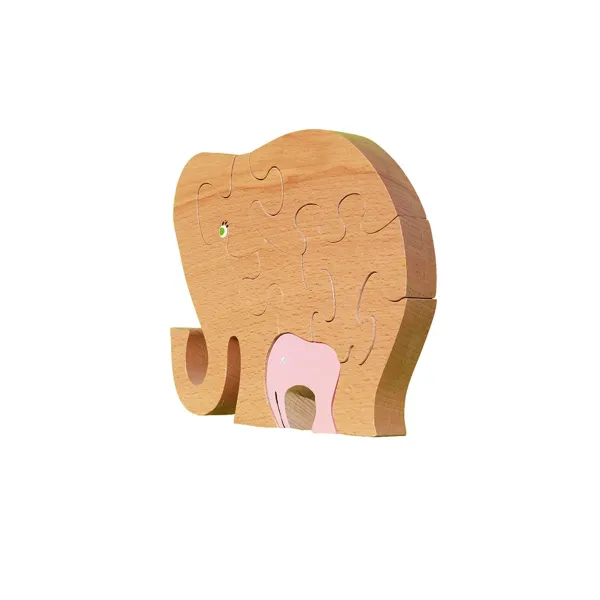puzzle en bois - puzzle elephant
