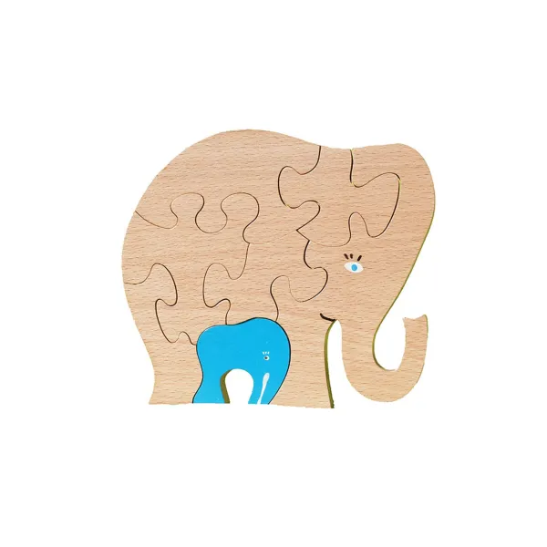 puzzle en bois - puzzle elephant