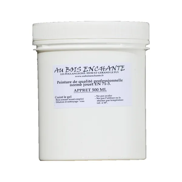 Apprêt blanc 500 gr norme jouet pour bois