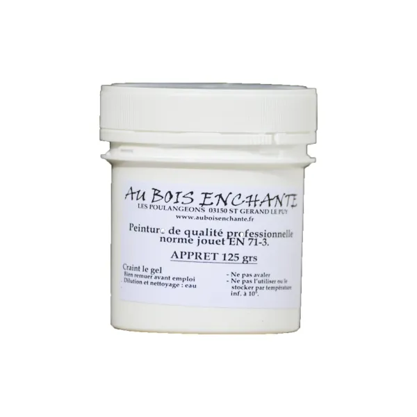 Apprêt blanc 125gr norme jouet pour bois
