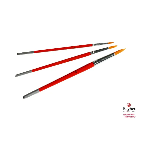 Set of 3 round brushes rayher