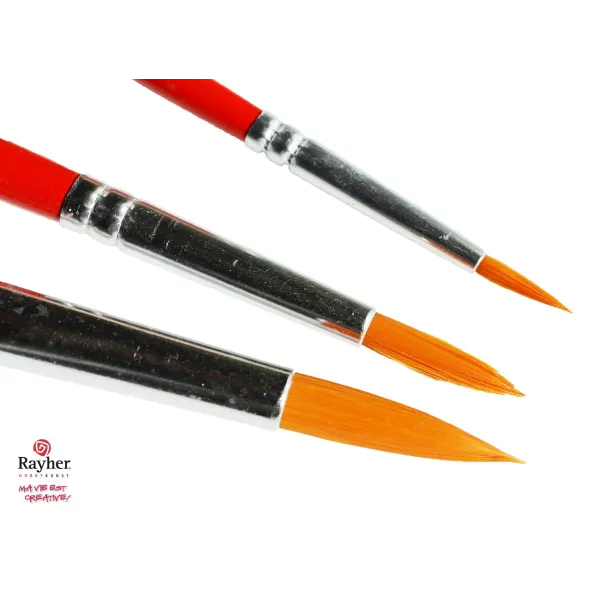 Set of 3 round brushes rayher
