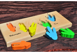 Puzzle empreinte de dinosaure en bois — nouveauté à venir