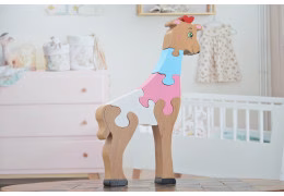 Le puzzle en bois Girafe — 6 pièces, dès 3 ans