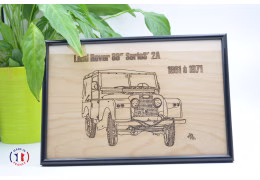 Tableau Land Rover Série II — décoration chantournée en contreplaqué bouleau