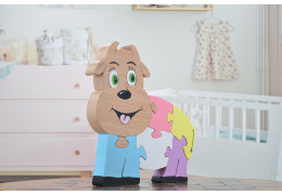 Puzzle Vache en bois de hêtre — peint et verni à la main